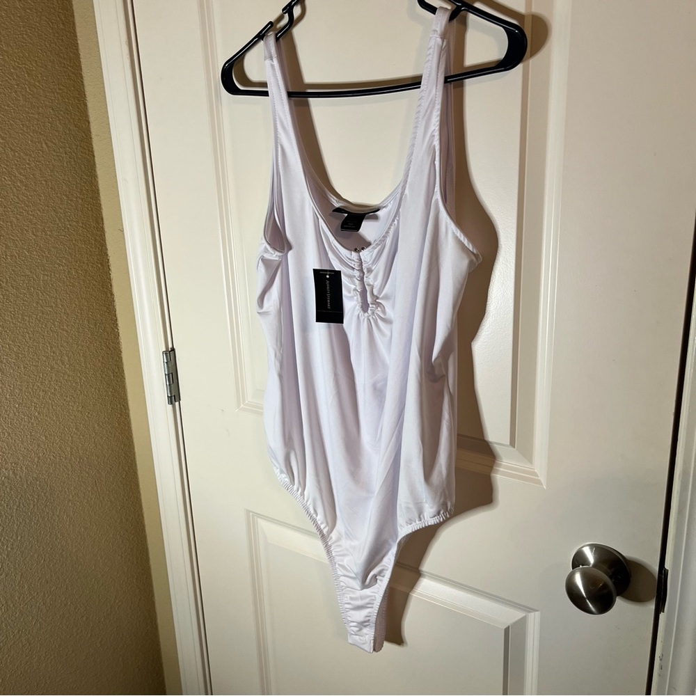 Ashley Stewart White Bodysuit